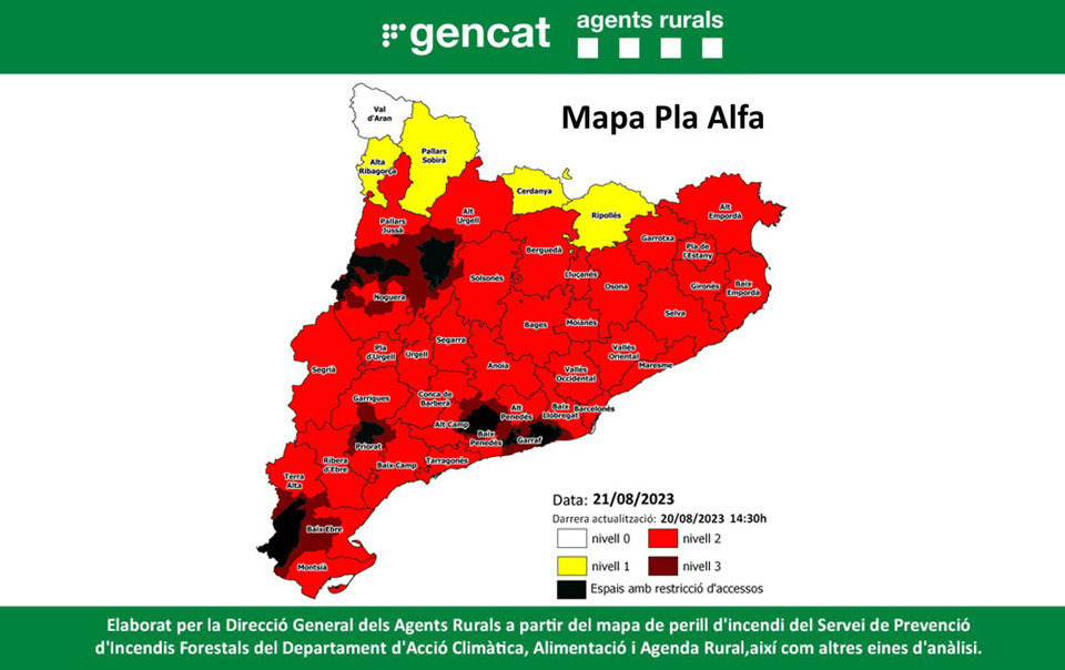 Informació facilitada per la Direcció General de Comunicació de la Generalitat de Catalunya