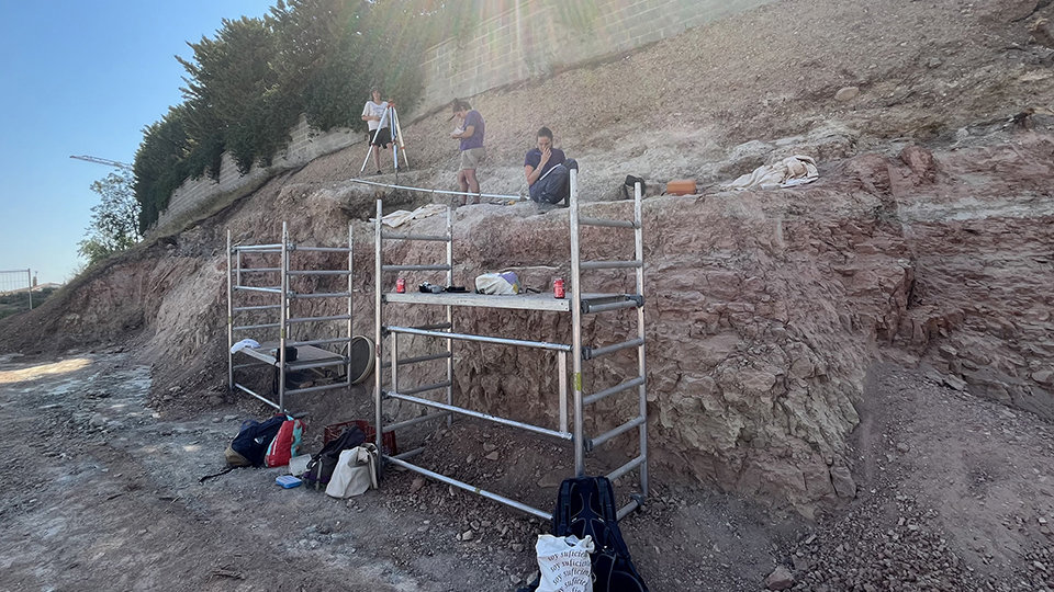 Excavació a la necròpolis de les Roquetes de Tàrrega on s'han trobat restes òssies de jueus - Foto: Cedida per l'Ajuntament de Tàrrega