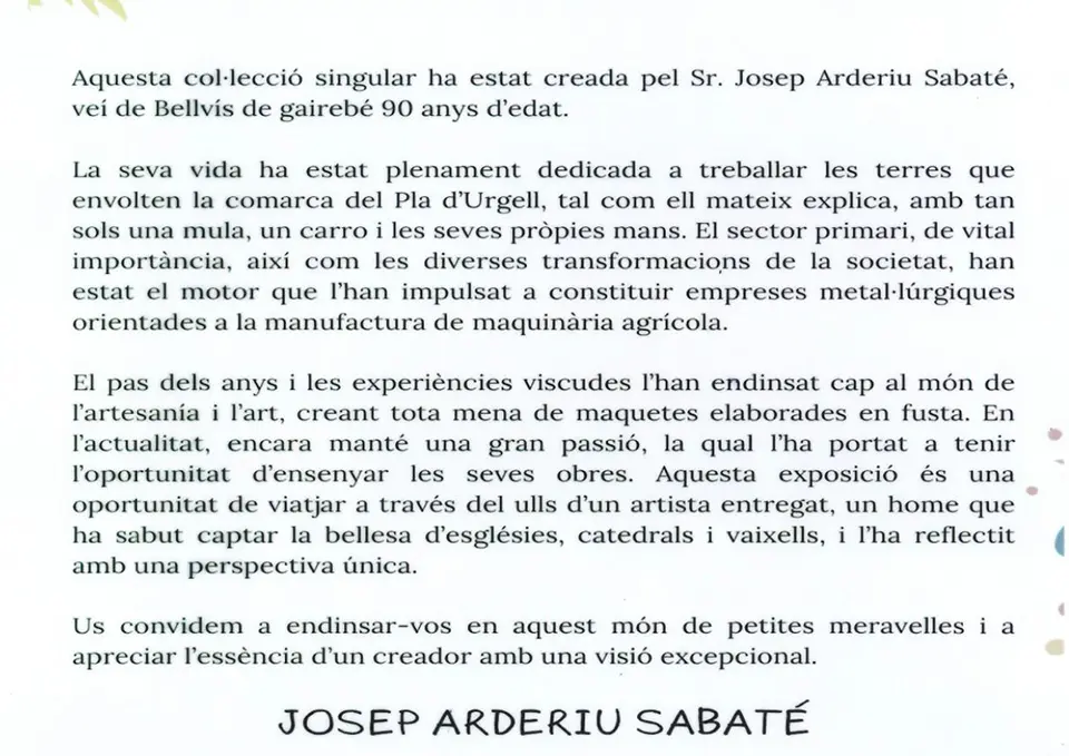 Escrit exposició maquetes fusta