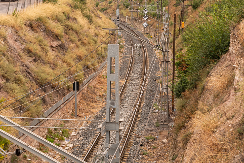 Vies del tren a l'alçada de Tàrrega - Foto: Jordi Vinuesa