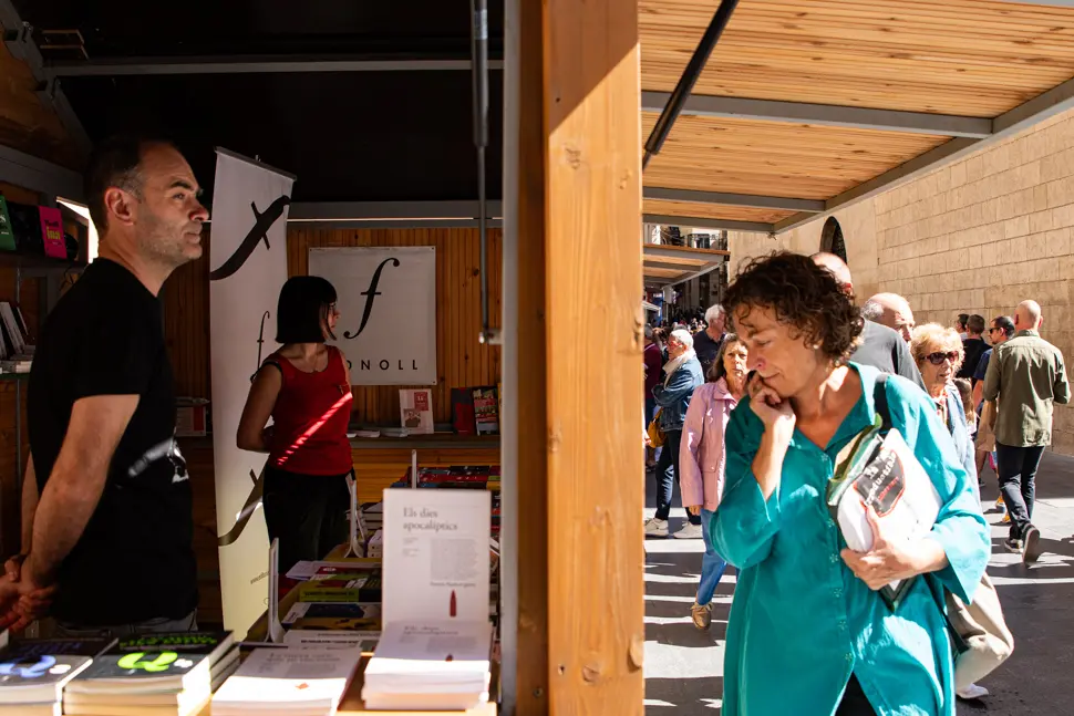 Activitat durant la jornada de dissabte de la primera edició de Sant Miquel de les Lletres a Lleida - Foto: Jordi Vinuesa