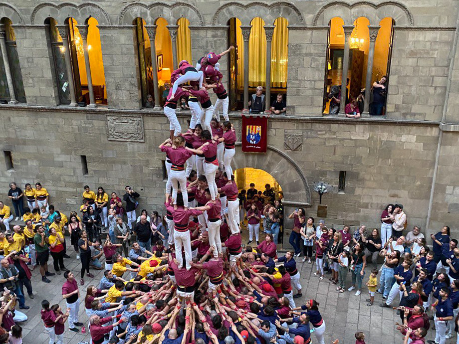 Castell de 7d7 durant la diada dels Castellers de Lleida - Foto: Castellers de Lleida