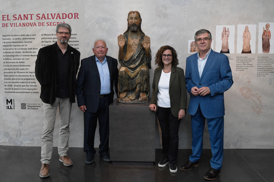 Presentació de la escultura gòtica dedicada a sant Salvador - Foto: Museu de Lleida