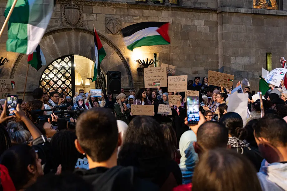 Manifestació en solidaritat al poble palestí a Lleida - Foto: Jordi Vinuesa