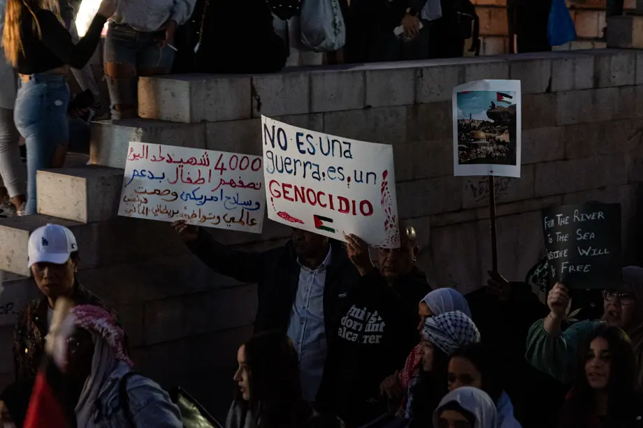 Manifestació en solidaritat al poble palestí a Lleida - Foto: Jordi Vinuesa