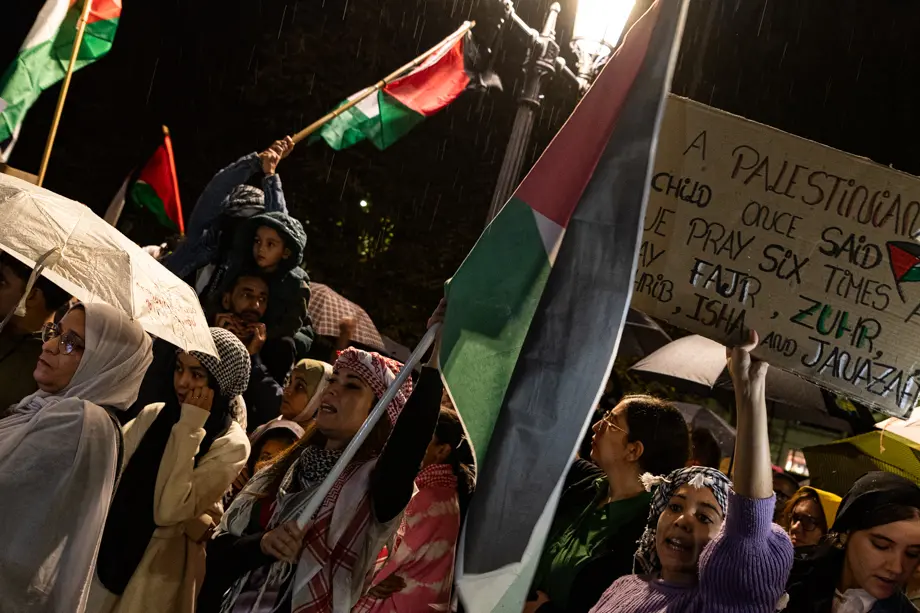 Manifestació en solidaritat al poble palestí a Lleida - Foto: Jordi Vinuesa