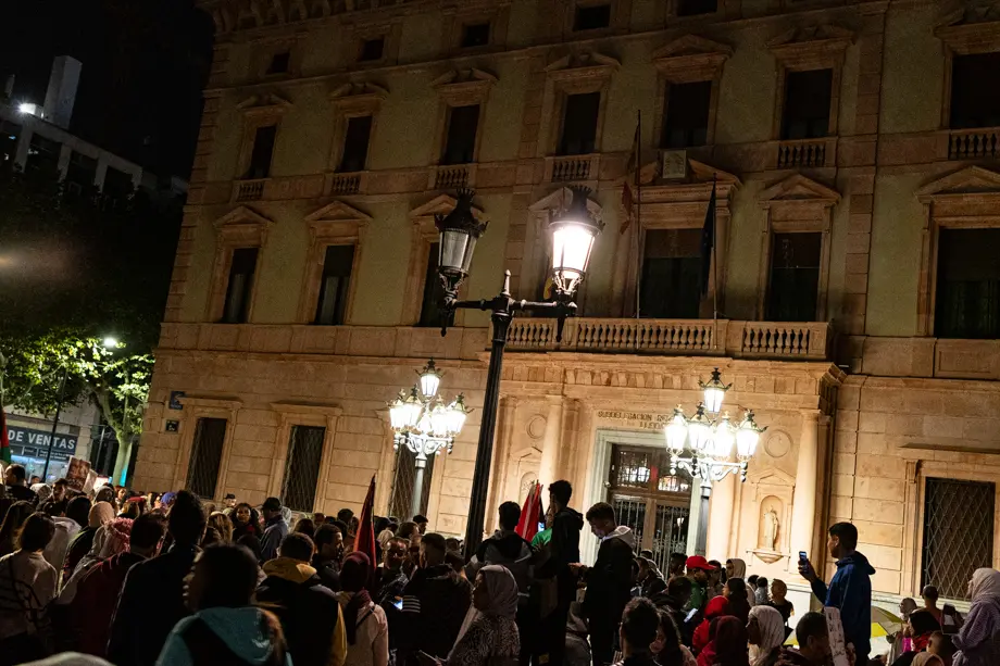 Manifestació en solidaritat al poble palestí a Lleida - Foto: Jordi Vinuesa