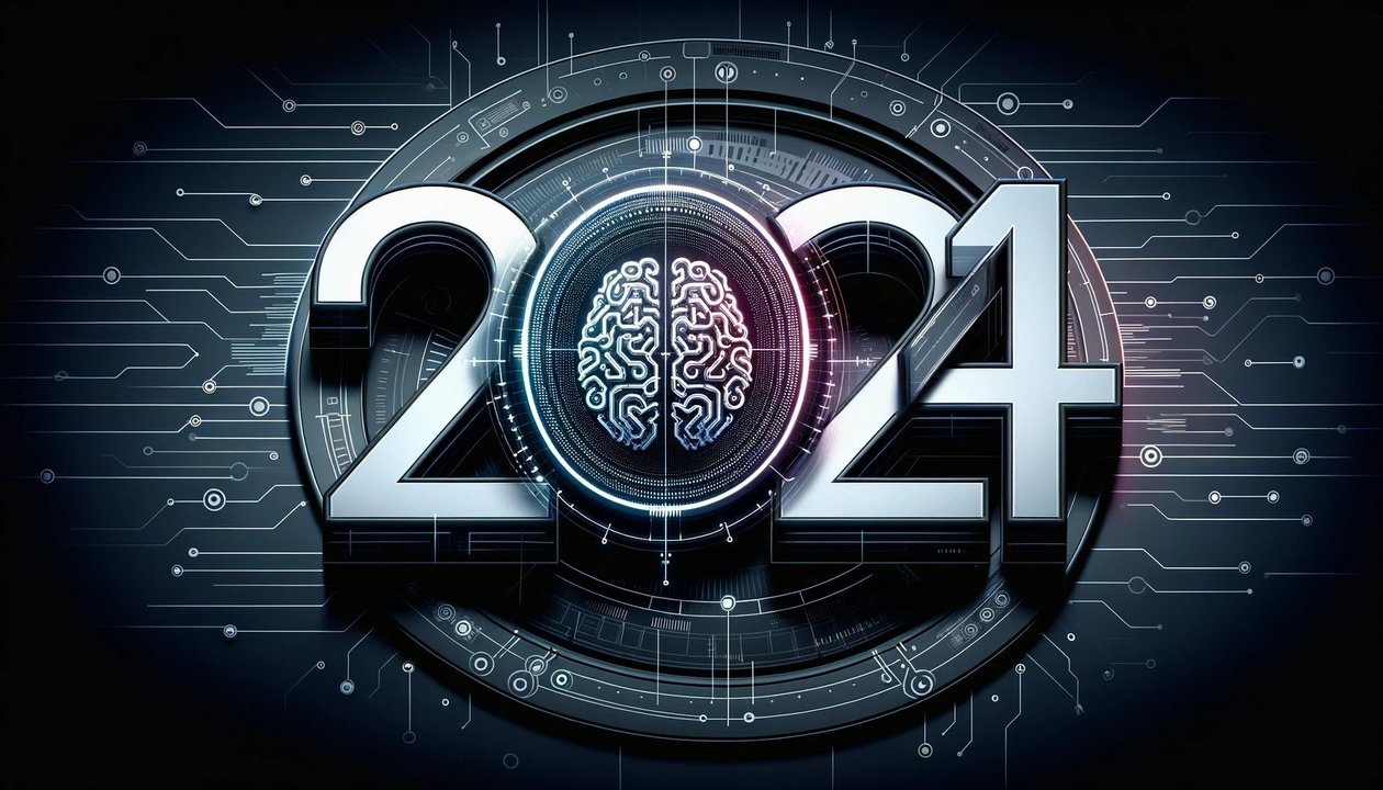Representació abstracta del temps i la IA en 2024 - Imatge: DALL-E 3