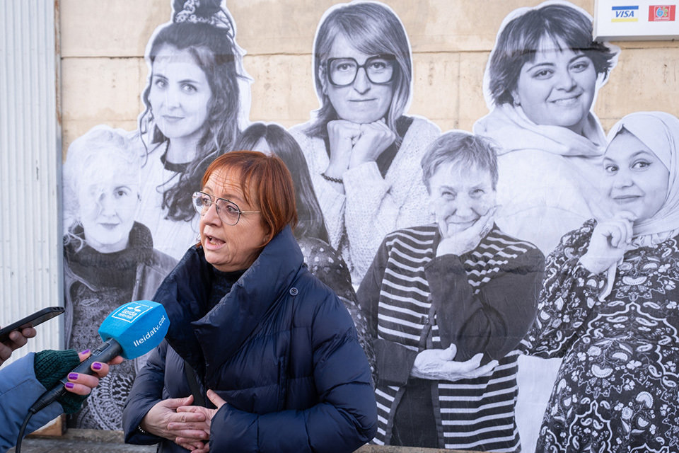Dones Transformadores Mural del Palau d'Anglesola 20 gener-Foto Delegació del Govern a Lleida-1