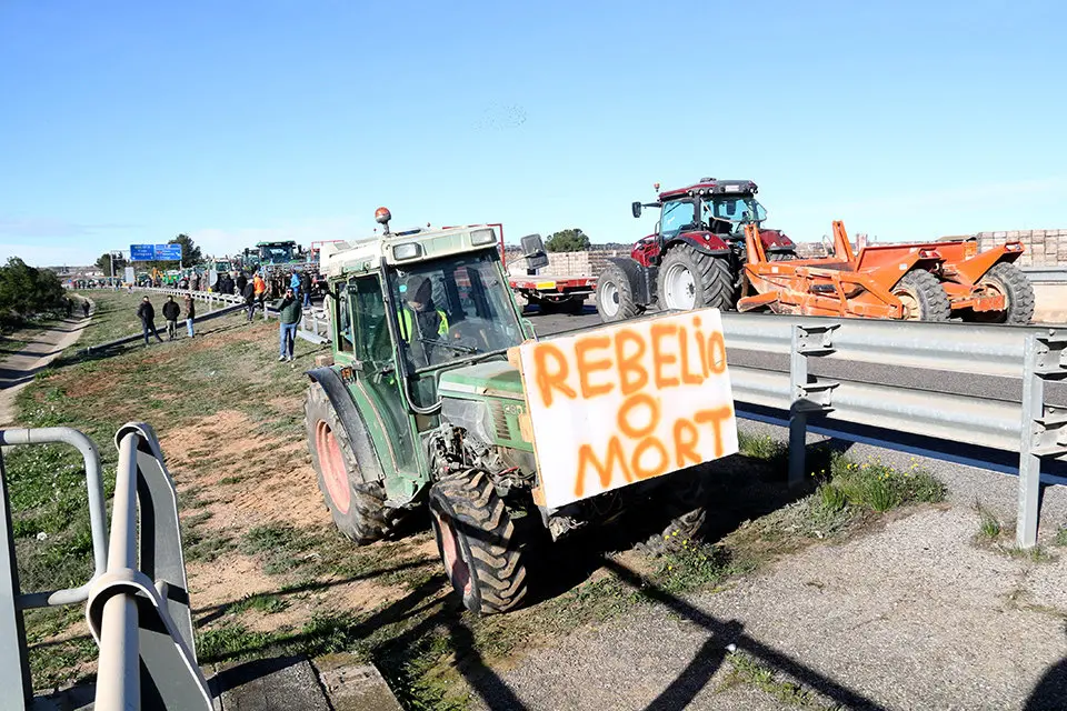 Un tractor que participa al tall a l'AP-2 a Soses

Data de publicació: dimarts 27 de febrer del 2024, 10:15

Localització: Alcarràs/Soses

Autor: Ignasi Gómez