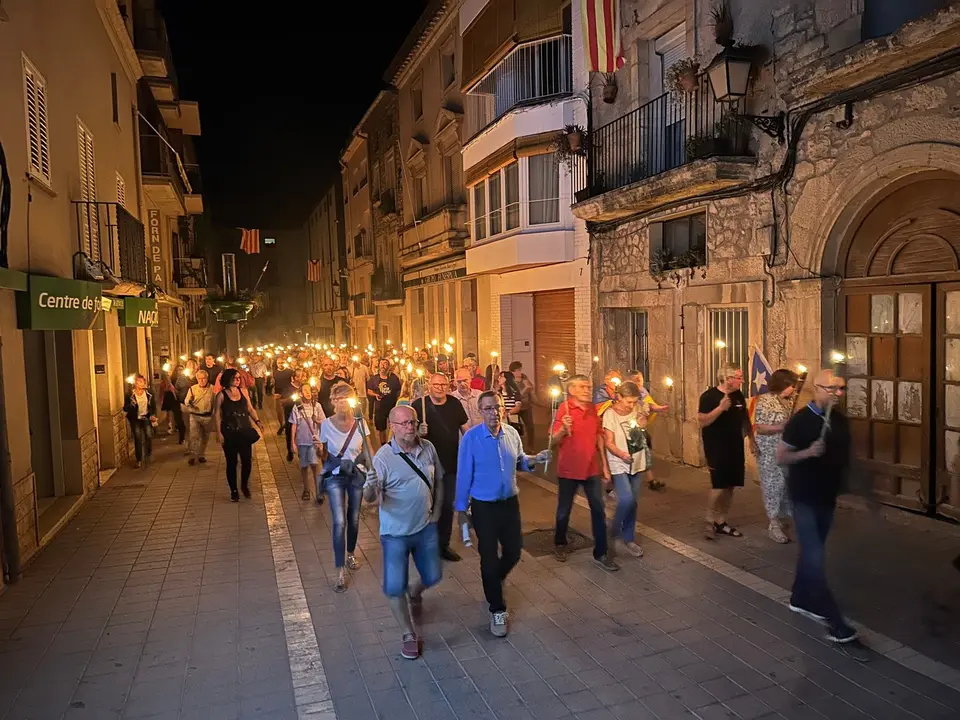 Imatge de la Marxa de Torxes de l'any 2023. Foto: Ajuntament de les Borges Blanques