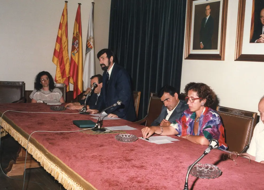 Magí Carner durant un ple de l'Ajuntament de Mollerussa. Foto_ Cedia per l'Arxiu Comarcal del Pla d'Urgell