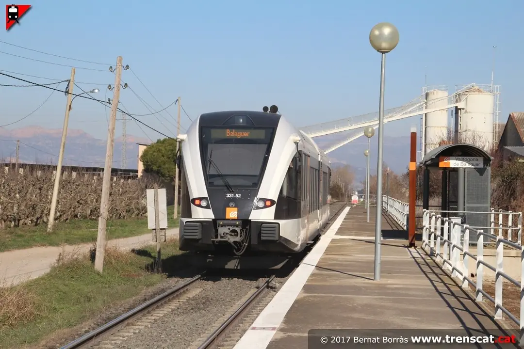 Imatge de l'estació de Vallfogona de Balaguer. Foto: FGC
