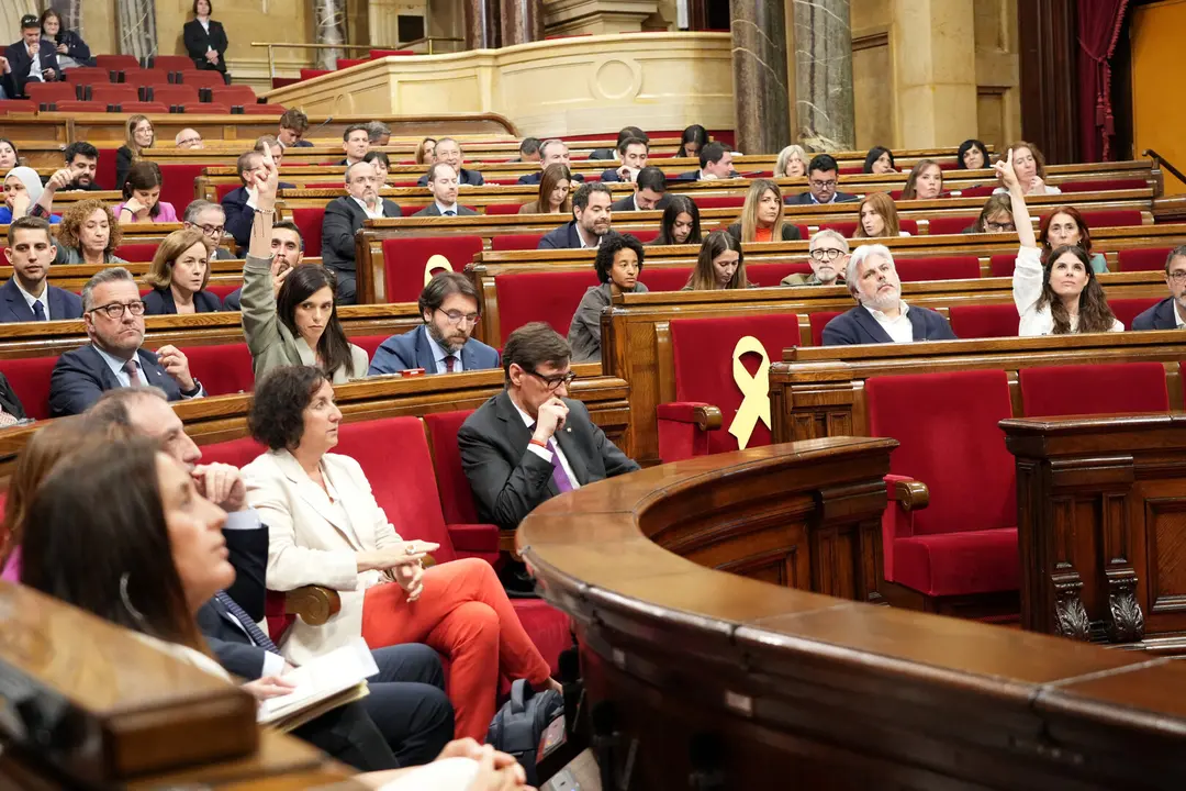 Un moment durant la votació al ple del Parlament aquest dijous