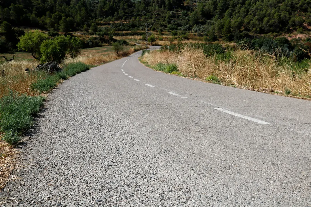 La pista que uneix els municipis de Bovera i la Palma d'Ebre, arreglada en l'anterior convocatòria dels ajuts del Govern