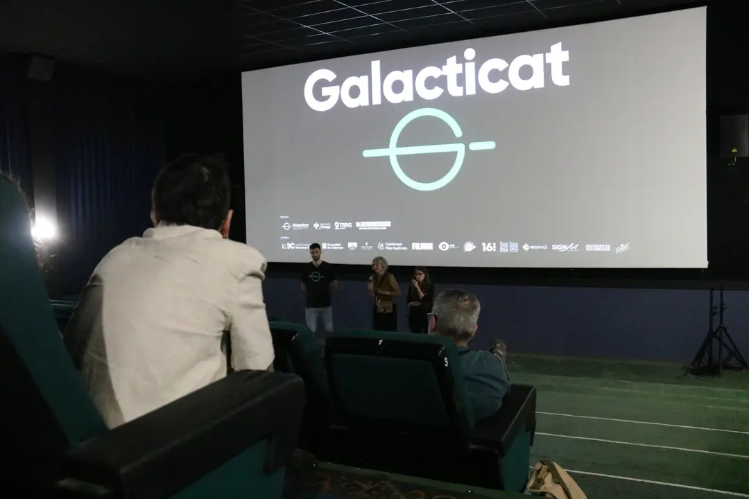 Una de les activitats de la darrera jornada del 12è Galacticat ha estat una conversa del públic amb directors de diferents projeccions