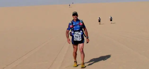 Josep Maria Romero a la prova d'Egipte, tercer desert.