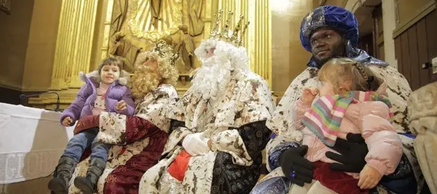 La recepció a Golmés de Ses magestat els Reis d'Orient