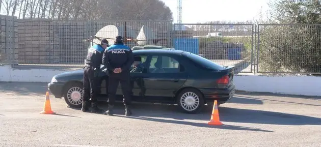 Control policial de vehicles a les Borges