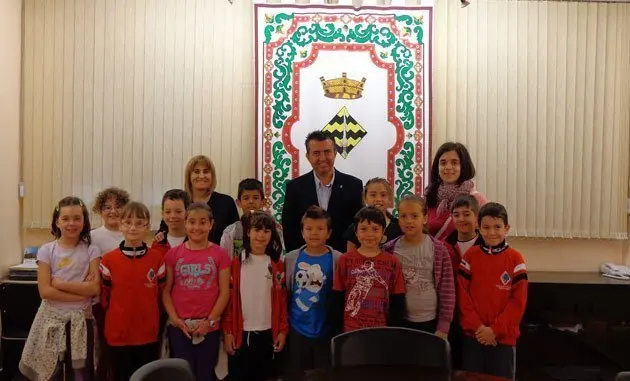 Melcior Claramunt va rebre als alumnes de l'escola Sant Miquel.