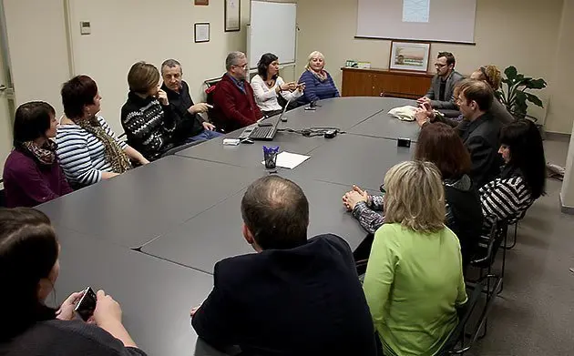 les delegacions es van reunir amb els representants del programa Leader Urgell-Pla d'Urgell.