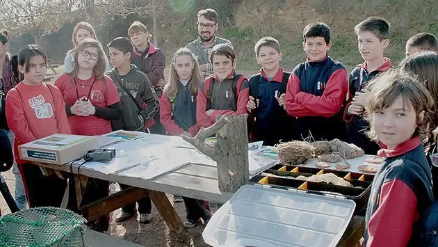 Els alumnes de l'escola mare de Déu de l'Horta, els primers en participar en els tallers.