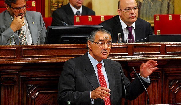 Josep Grau, en una compareixença en el Parlament de Catalunya.