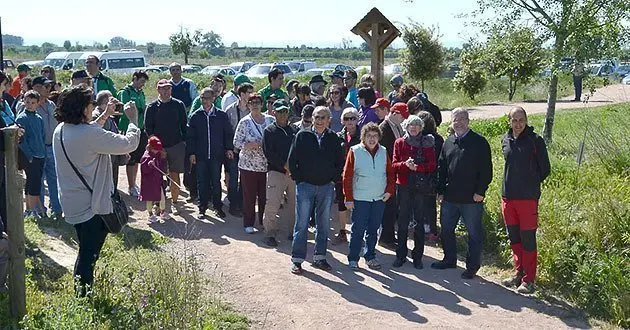 Fotografia dels representants de l'associació ACUDAM que van participar en la volta.