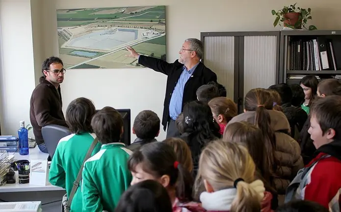 Visita dels alumnes de l'escola Ignasi Peraire de Mollerussa al Consell Comarcal.