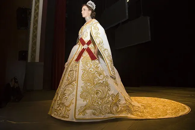 El vestit guanyador en la modalitat d'Època de Natalia Ermakova.