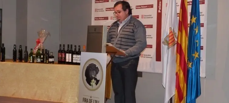 Juli Muro, a la presentació de la 52a Fira de l'Oli i les Garrigues a Barcelona, d'aquest dissabte.