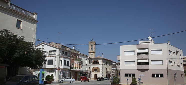 Vista del municipi de Torregrossa al Pla d&#39;Urgell.