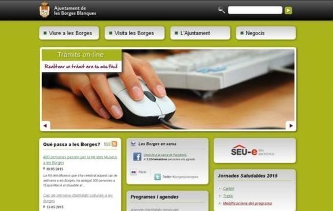 Web de l'Ajuntament de les Borges Blanques