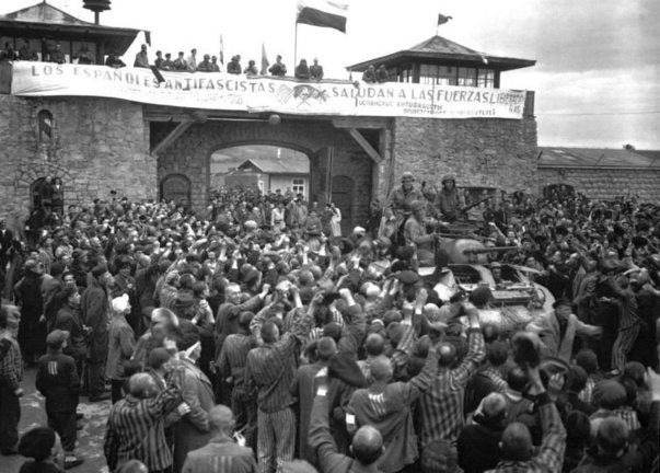Imatge de l'alliberament de Mauthausen