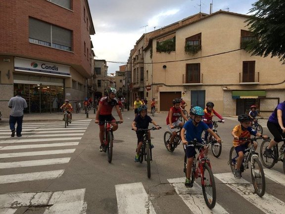 El recorregut en bicicleta pels carrers de Juneda del 10 de setembre