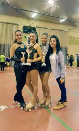 4 de les patinadores de Juneda a la Copa de Lleida de Patinatge disputada a Solsona