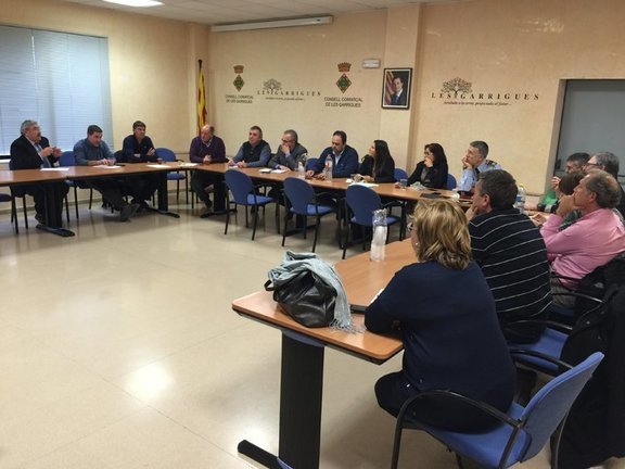 Reunió de la Plataforma Prou Morts a l'N240 i el Servei Català de Trànsit a les Borges Blanques