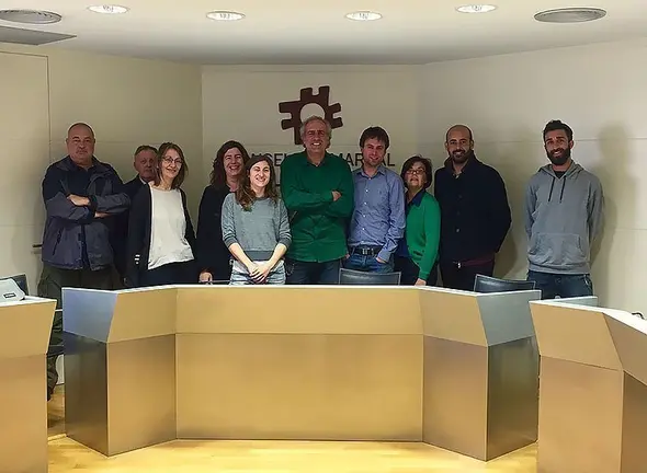 Equip de TV3 a Cervera interior