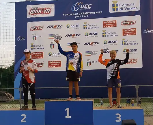 Miquel Hernández medalla d'or en l'europeu de BMX de Verona