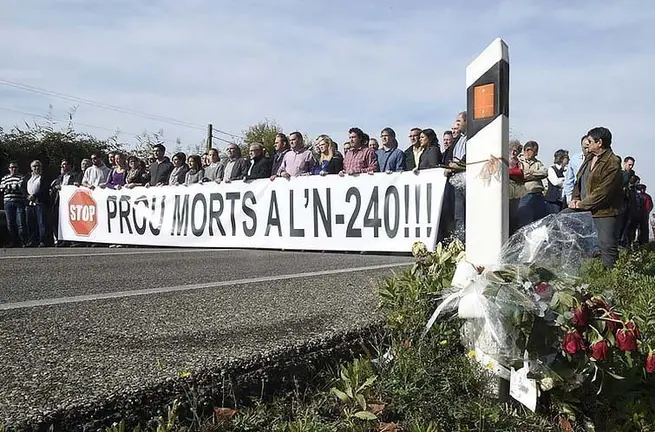 L'acte va tenir lloc en el punt on fa una setmana va morir una jove de les Borges i de 27 anys