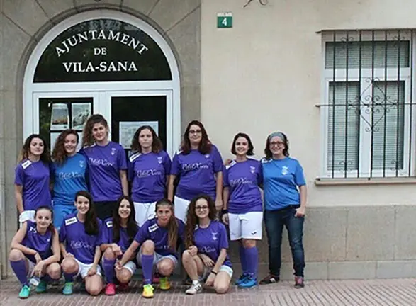 Les jugadores de l'equip Futbol sala Vila-sana