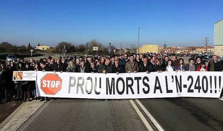 Tercer tall a l'N-240 al quilòmetre 72, a l'altura de la Cooperativa de Juneda inteiror