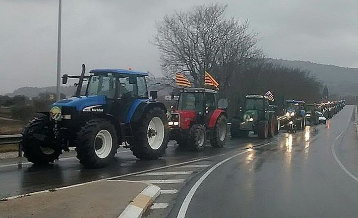 La Marxa Pagesa camí a Barcelona