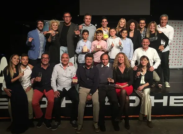 Guardonats en la Gala del tennis lleidatà en la Llotja de Lleida
