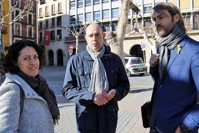 L'alcalde de Balaguer, Jordi Ignasi Vidal, ai els regidors d'ERC