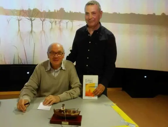Francesc Pascual i l'alcalde de Vila-sana Joan Ramon Sangrà
