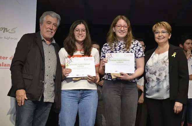 Raquel Salvia i Cos i Sofiya Monastyrska guanyadores lleidatanes del concurs Ficcions