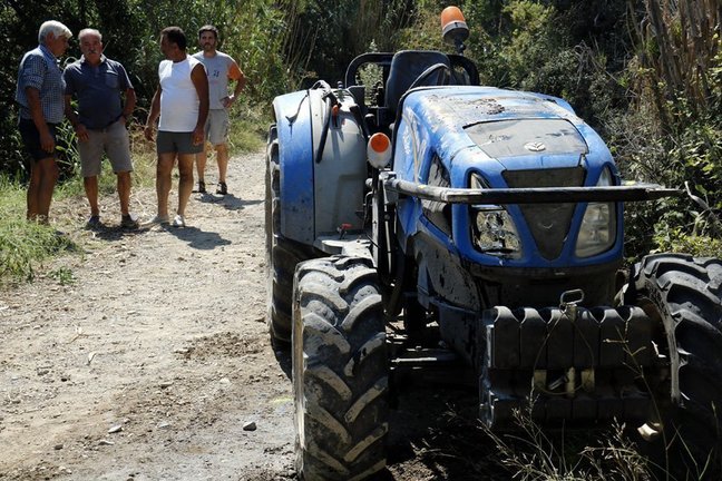 El tractor accidentat a Torrelameu
