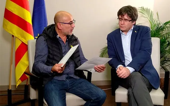 Isidre Mesalles amb el President Puigdemont 1
