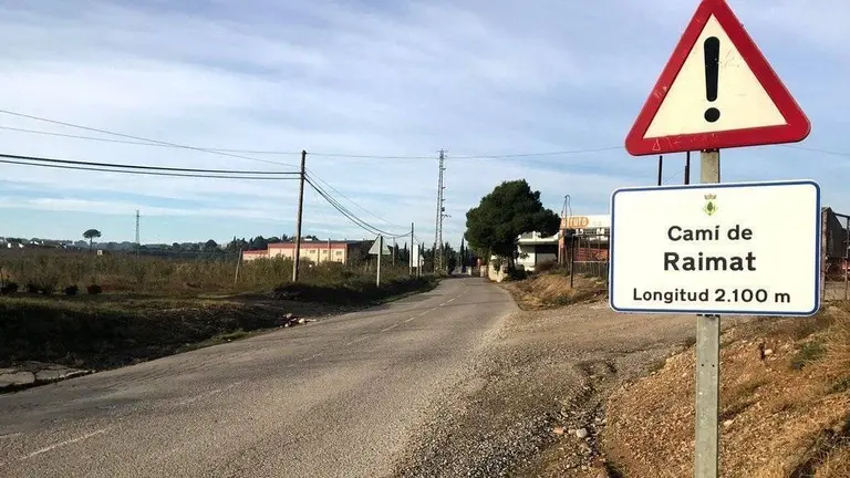 El Camí Raimat d'Alpicat, un dels punts on s'intervindrà el 2019